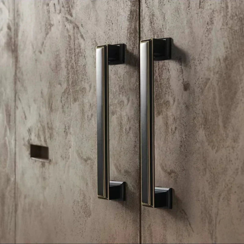 Light Luxury Bronze Cabinet Handles - Modern Drawer Pulls for Wardrobe and Kitchen Furniture
