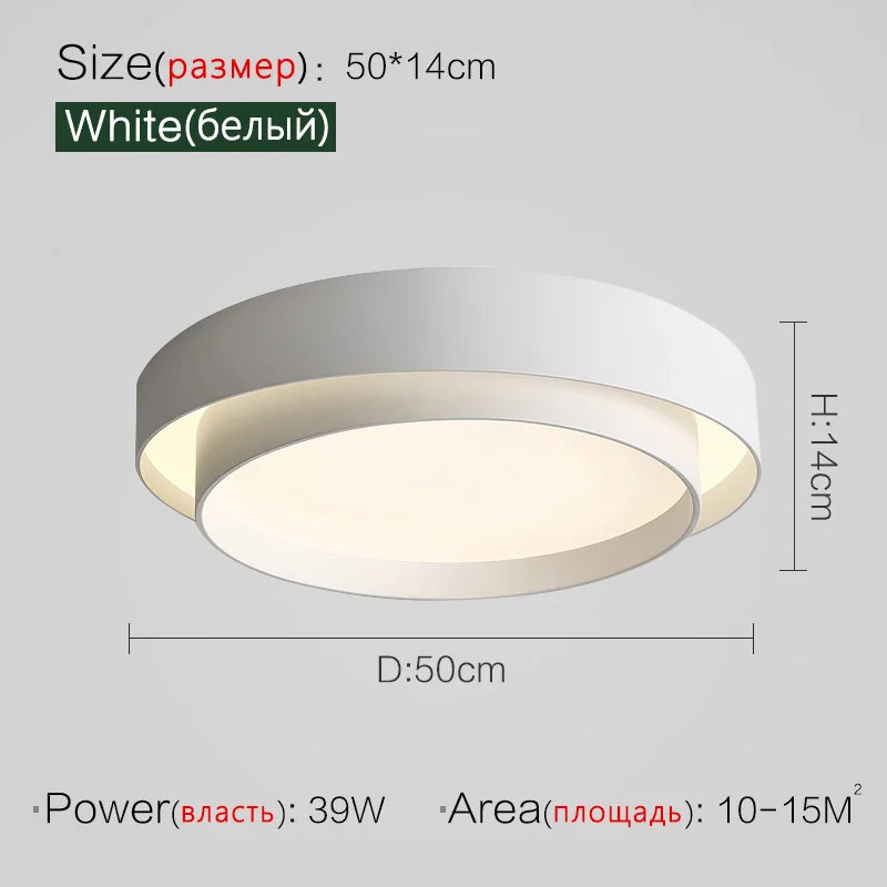 Nordic Minimalist Modern Ceiling Lamp - Designer Lighting for Stylish Living Rooms and Master Bedrooms