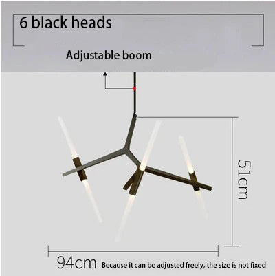 Modern LED Chandeliers - Gold and Black Ceiling Hanging Lighting - Perfect for Dining, Kitchen, Living Room, Bedroom Indoor Decor - Suspension Pendant Lamp