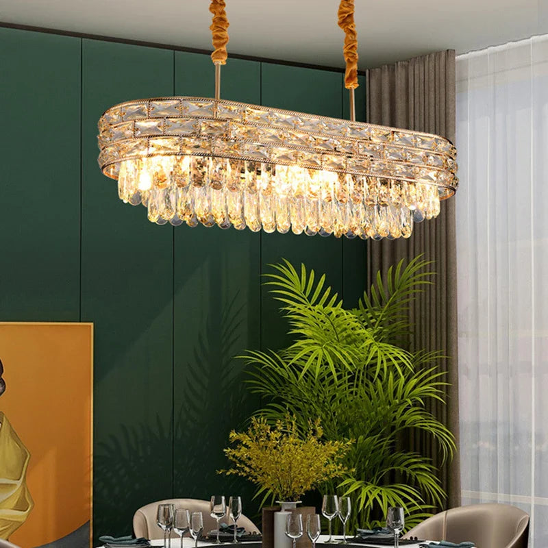 New Modern Crystal Ceiling Lamp - Light Luxury Design for Living, Dining, and Bedroom Spaces