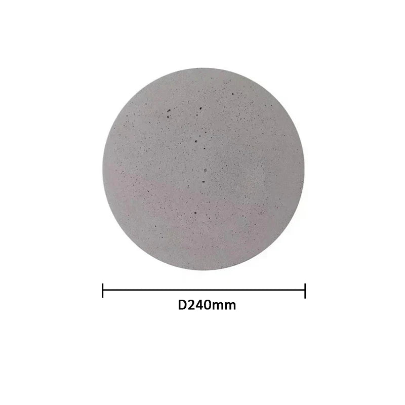 Modern Creative Circular Cement Wall Lamp - Illuminate Your Home with Wabi-Sabi Elegance