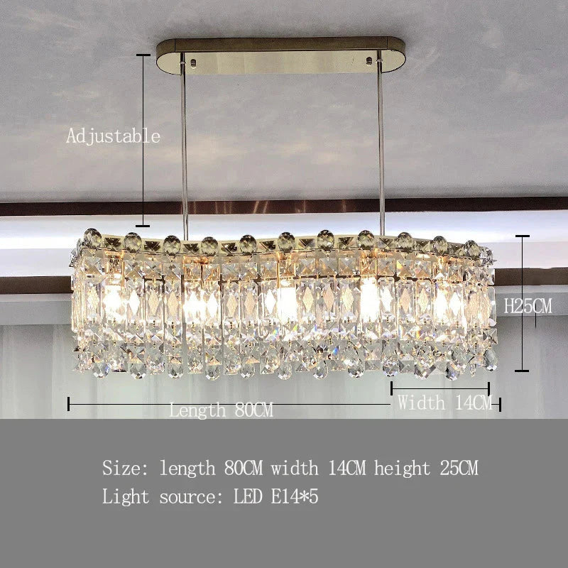Elegant LED E14 Postmodern Gold Chandelier - A Ring Tassel Crystal Fixture for Dining Rooms, Adding Luminescent Luxury