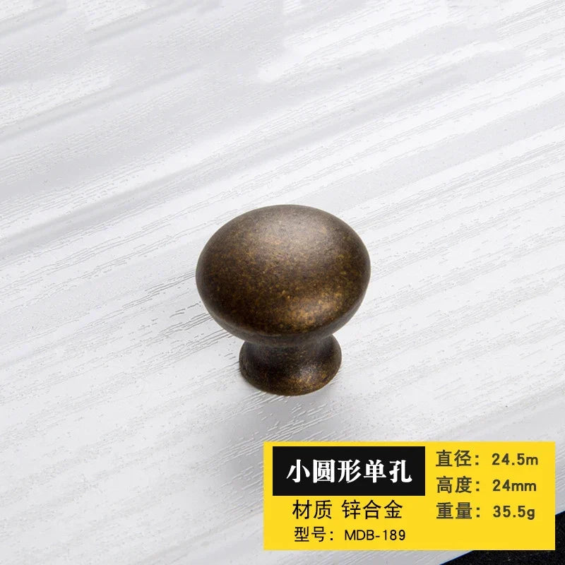 Antique Bronze Cabinet Handles - Retro Drawer Pulls, Vintage Zinc Alloy Kitchen Hardware for Furniture, Dresser, and Locker