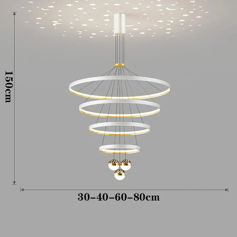Chic Nordic Dining Room Chandelier - Stylish Ceiling Lamp for Indoor Lighting