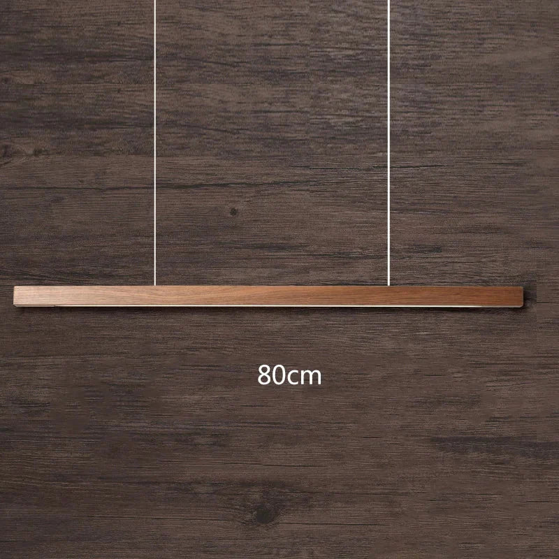 Japanese-inspired Black Walnut Pendant Light - Nordic Minimalist Design for Dining Tables, Offices, and Home Decor