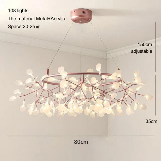 Modern Nordic Chandelier - Artistic Firefly Lamp for Living Room, Restaurant, and Kitchen Decor