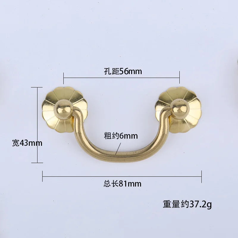 Antique Brass Arch Cabinet Pulls – Vintage Drawer Handles for Home Improvement