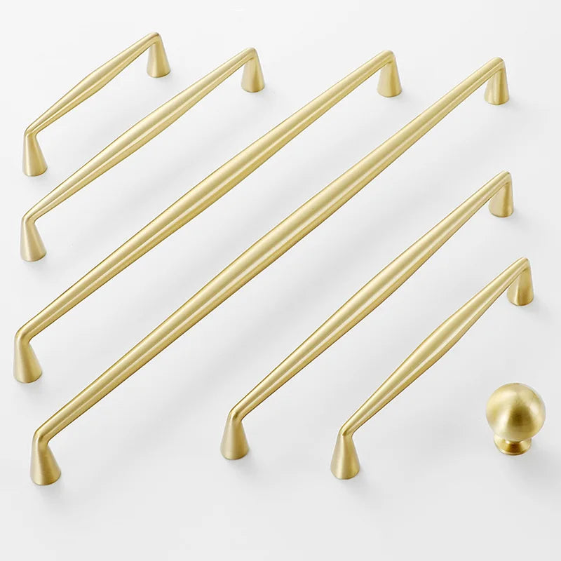 Brass Gold, Black, and Gray Cabinet Handles – Nordic Wardrobe Knobs and American Bar Pulls