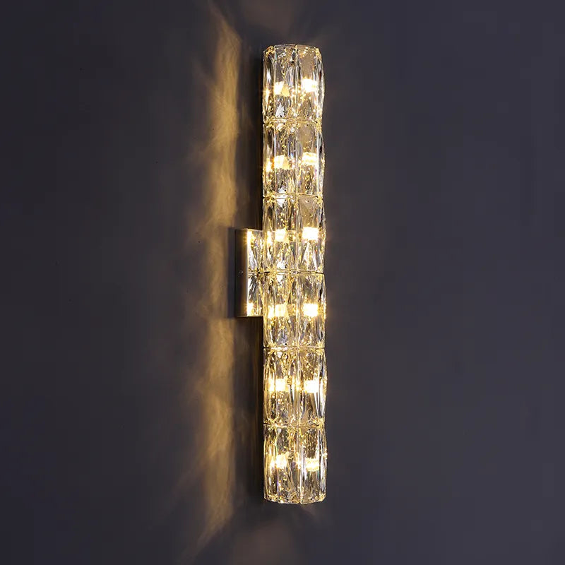 Elena - Modern Simple Light Luxury High-end Crystal Wall Lamp Living Room TV Background Wall Corridor Bedroom Bedside Long Wall Lamp
