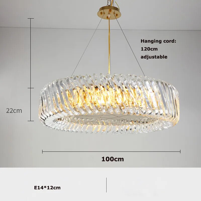 Olivia's Art Deco Crystal Glass LED Chandelier