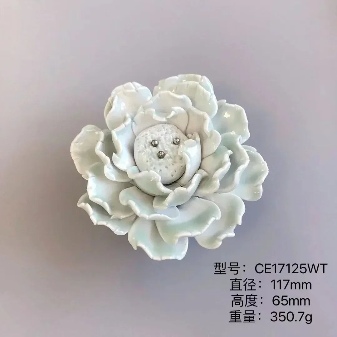 Handmade Ceramic Flower Knobs – Creative Cabinet and Drawer Knobs for Furniture Accessories