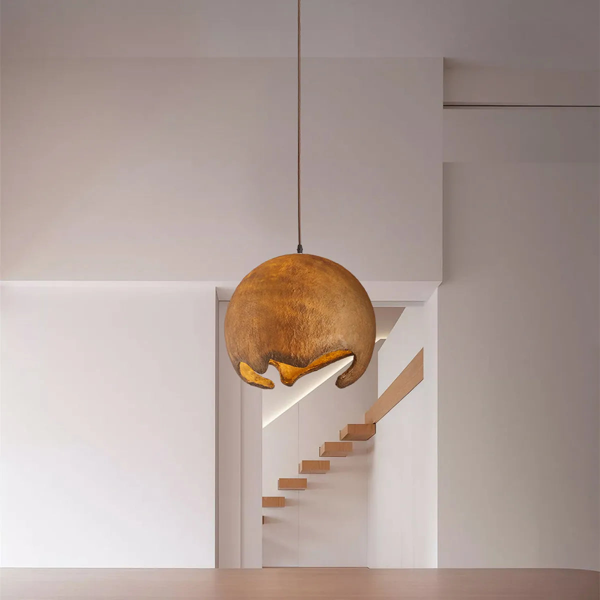 Nordic Wabi Sabi E27 LED Pendant Lights - Japan Restaurant Resin Hanging Lamp for Dining Room, Bar, and Unique Suspended Light Fixtures