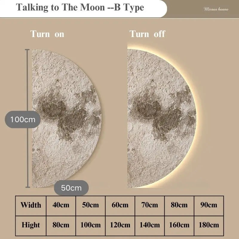 Dlight Decor LED Moon Wall Lamp with Remote Dimming