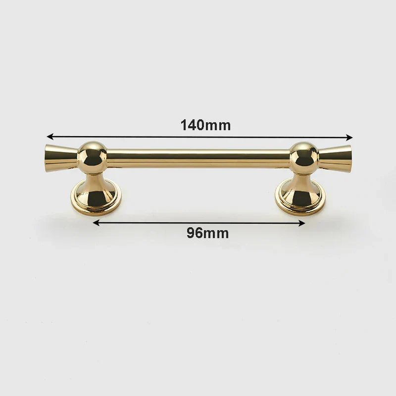 Polished Gold and Silver T-Bar Cabinet Handles – Modern Drawer and Wardrobe Pulls (55mm-220mm)