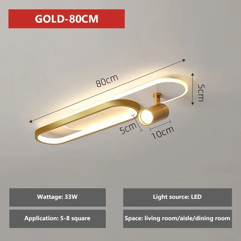 Contemporary LED Ceiling Lamps with Spotlight - Stylish Lighting for Living Spaces and Cloakrooms