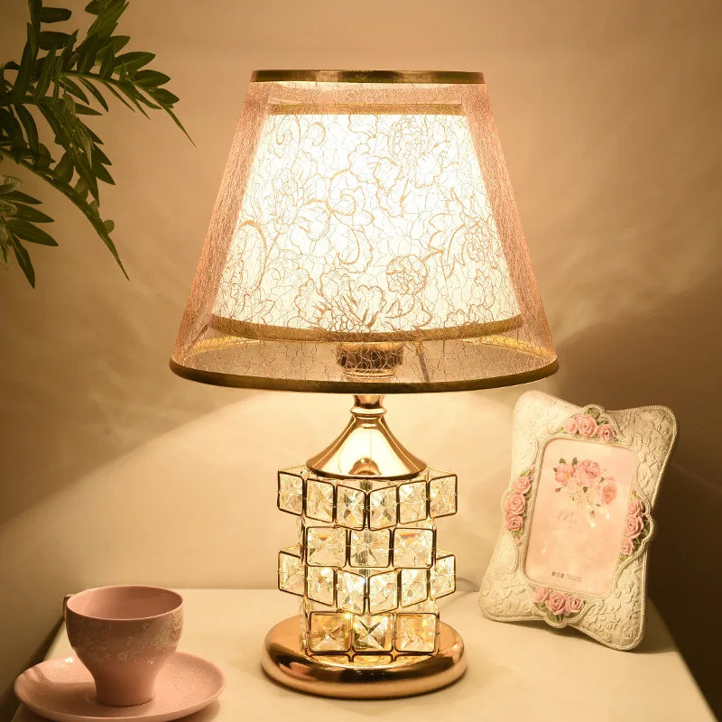 Modern Crystal Table Lamp - European Luxury for Elegant Home Decor and Wedding Gift Ideas