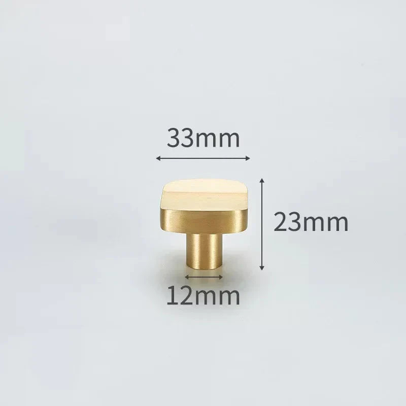Modern Simple Solid Brass Cabinet Knobs – Wardrobe Handles and Kitchen Pulls