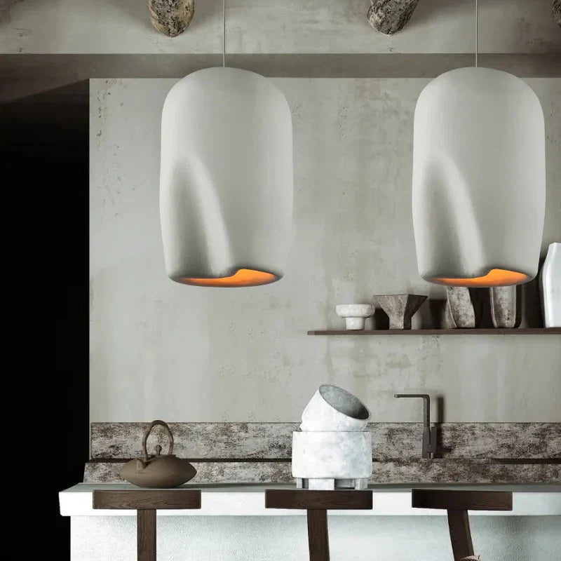 Nordic Minimalist Wabi-Sabi Art Pendant Lights - Perfect for Restaurants, Homestays, Bedrooms, and Loft Decor