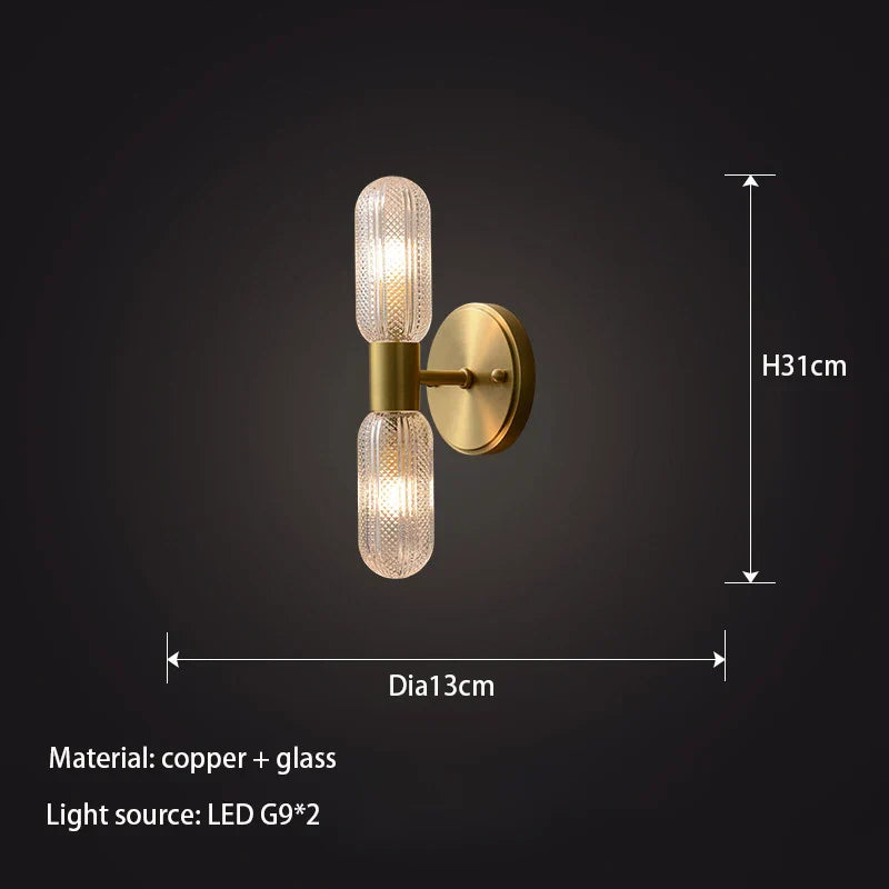 Emily's Full Copper Wall Lamp - Modern Home Decoration with Versatile Lighting