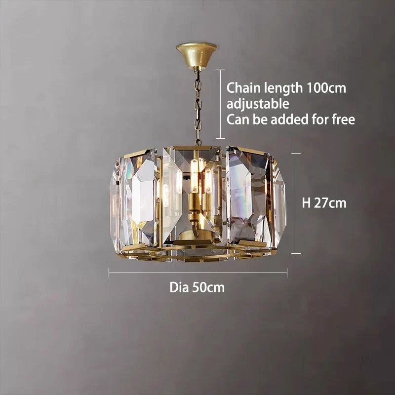 Versatile Dimmable LED Crystal Chandelier - Elegant Lighting Fixture in Gold, Chrome, and Black Finishes for Foyers and More