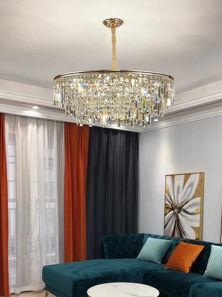 New Modern Crystal Chandelier - Effortless Elegance for Living, Dining, and Bedroom Spaces