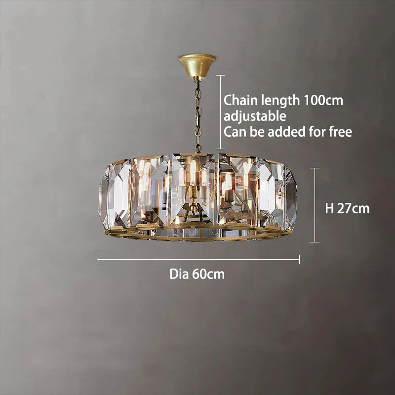 Versatile Dimmable LED Crystal Chandelier - Elegant Lighting Fixture in Gold, Chrome, and Black Finishes for Foyers and More