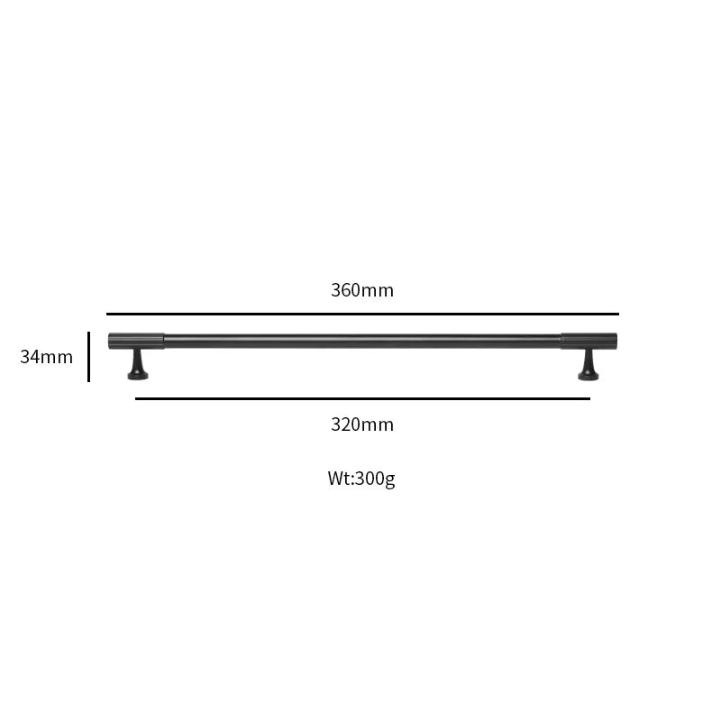 Black Vertical Line Brass Furniture Handles – Cabinet Drawer Knobs and Wardrobe Pulls