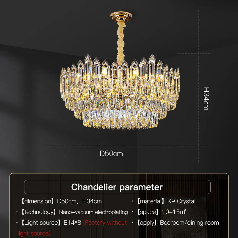 Modern Crystal Chandelier Ceiling - Novelty Trend Lighting for Hall, Living Room, and Bedroom