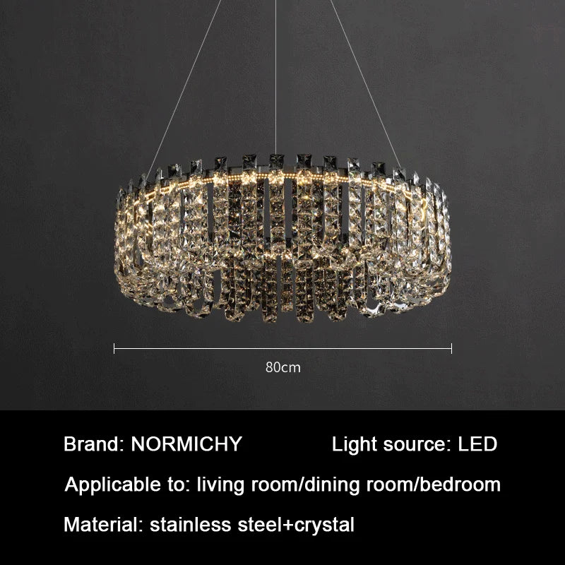 Modern Luxury Crystal LED Chandeliers - Illuminating Elegance for Living and Dining Rooms