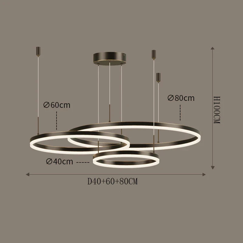 Nordic Modern LED Living Room Chandelier - Stylish Lighting for Living Rooms, Bedrooms, and Home Decor