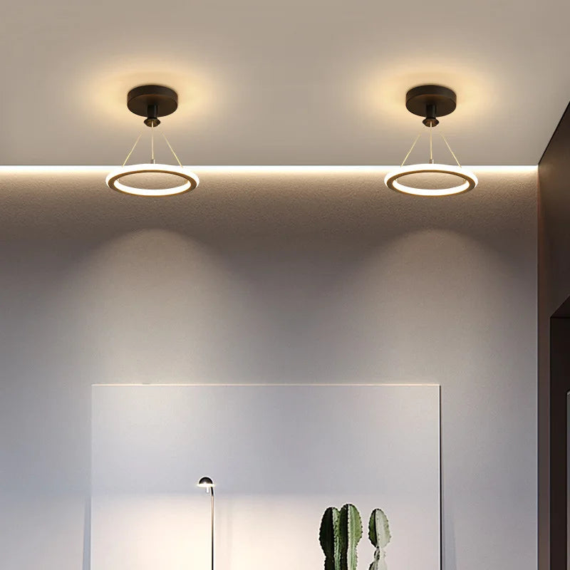 Aisle Entrance Way Corridor LED Ceiling Light - Modern Nordic Round Bistro Ceiling Lamp - Ideal for Indoor Home Decor - Lampara de Techo