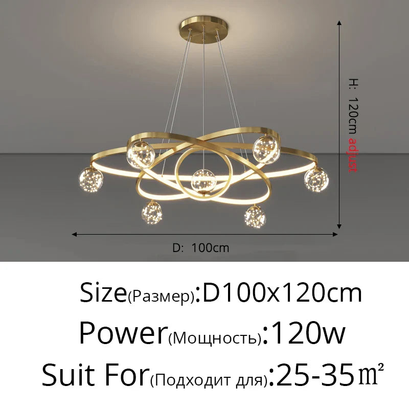 Nordic Minimalist Chandelier - Starlit Elegance for Dining, Bedroom, and Living Spaces