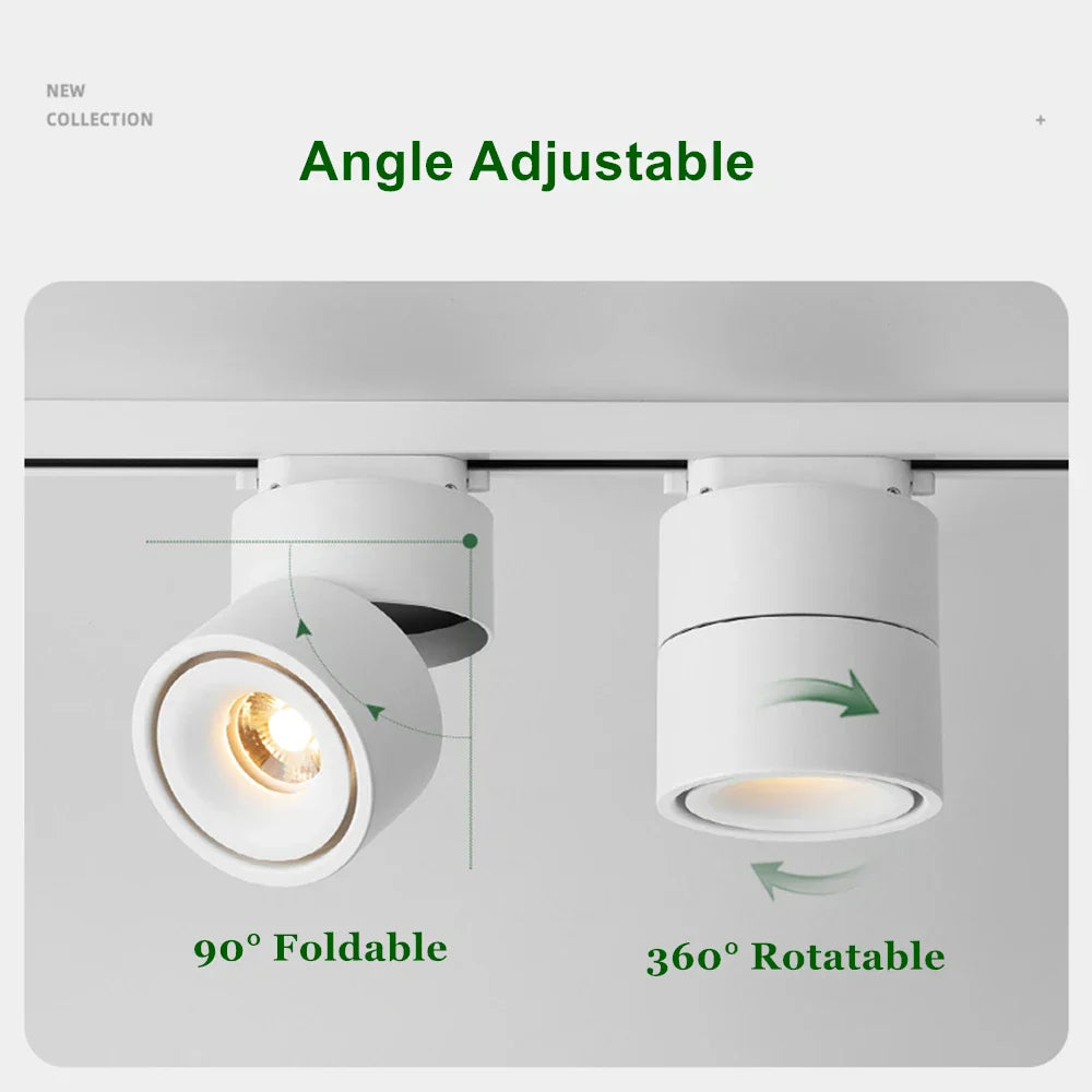 LED Track Light - 15W/12W/10W Spotlights for Bedrooms, Shops, and Corridors