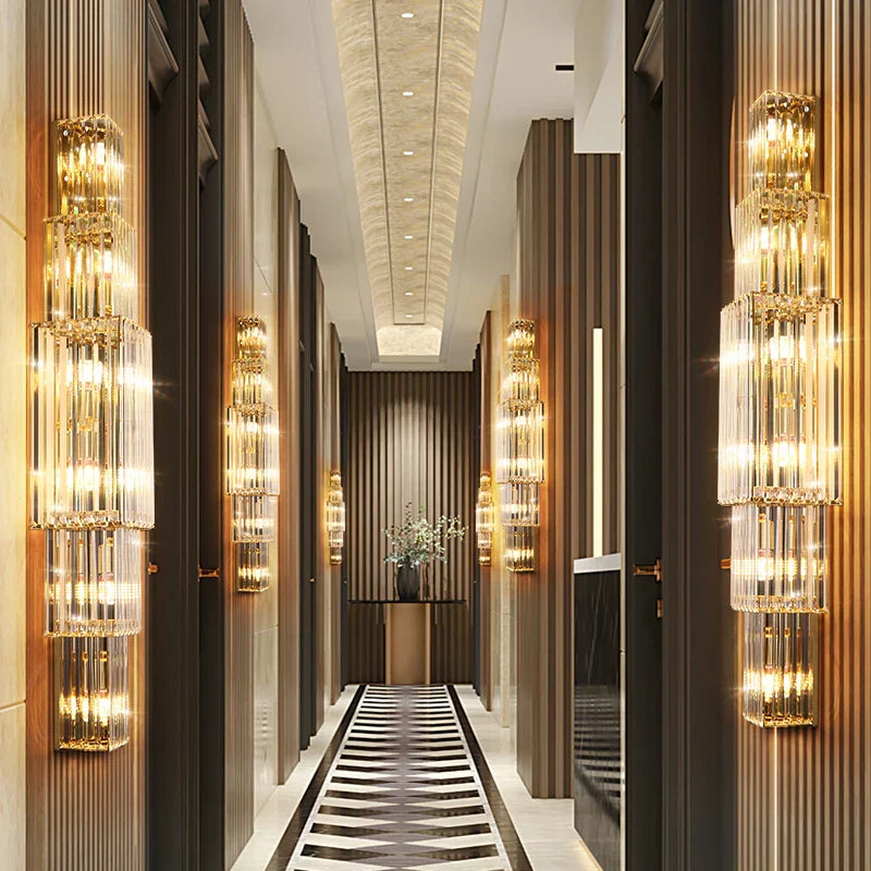 Victoria - Large Crystal Wall Light For Living Room Hall Bedroom Loft Indoor Home Hotel Villa Modern Gold Luxury Decor LED Sconce Fixtures
