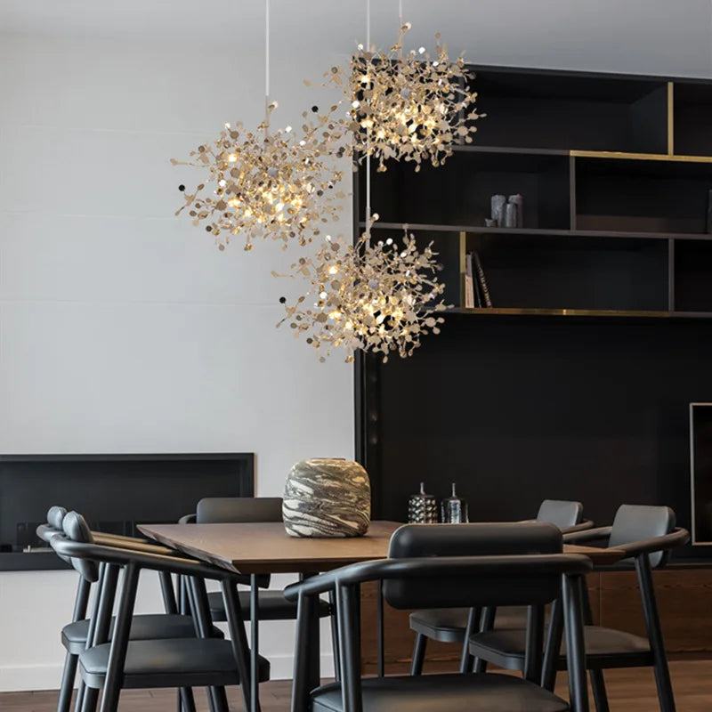 Nordic Simplicity LED Chandelier - Elegant Lighting for Living and Dining Areas