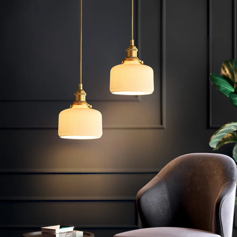 Copper Ceramic Chandelier - Postmodern Elegance for Personalized Lighting in Restaurants, Bars, Coffee Shops, Bedrooms, and Model Rooms