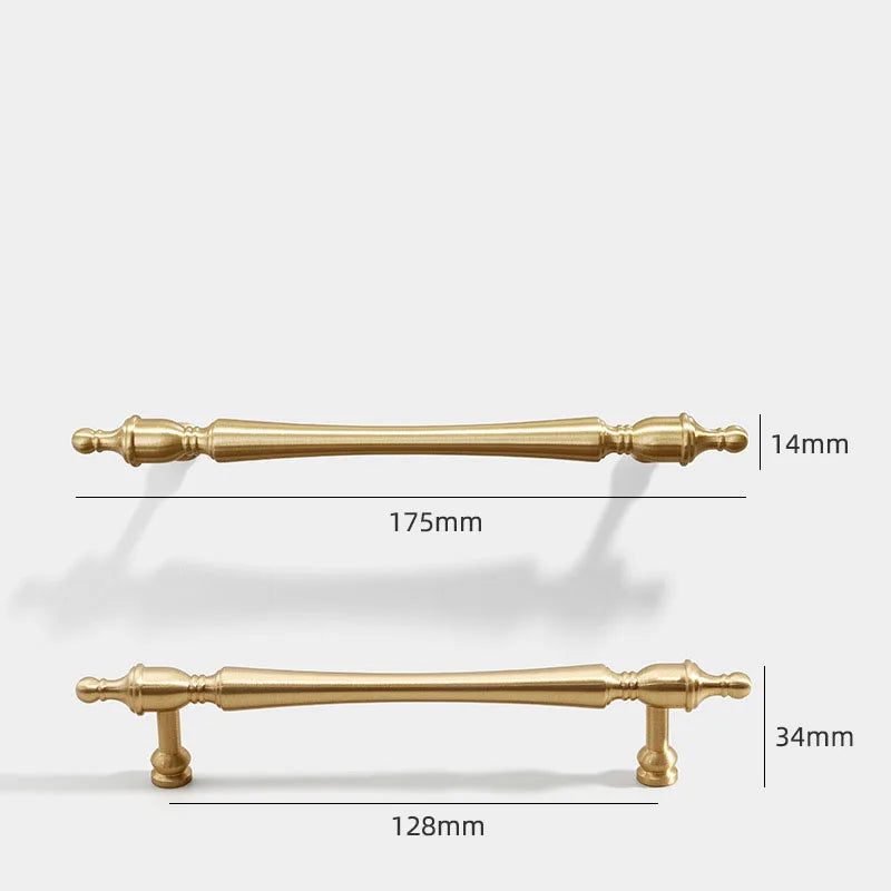 Brass Furniture Handles – French Wardrobe, Cabinet, and Drawer Knobs in Gold