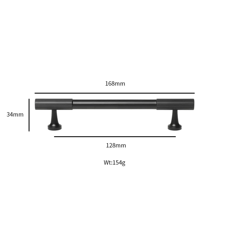Black Vertical Line Brass Furniture Handles – Cabinet Drawer Knobs and Wardrobe Pulls