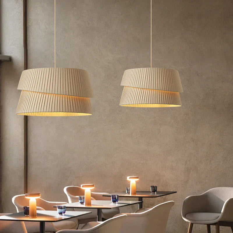 Nordic Minimalist Handmade Fabric Pendant Lamp - Warm and Romantic Lighting for Living Rooms and Bedrooms