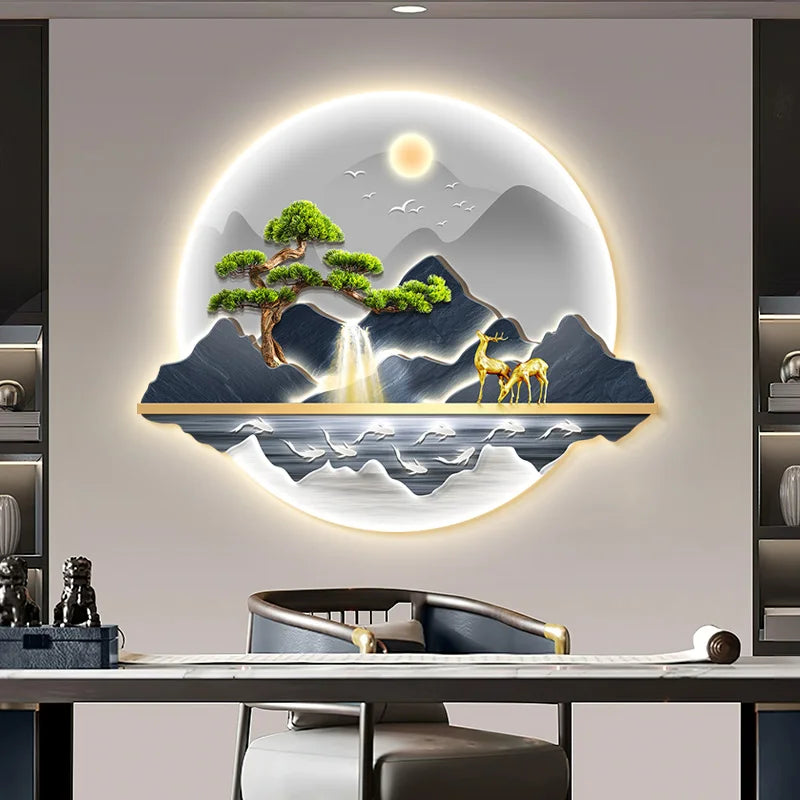 Dlight Decor Wealth Landscape Wall Lamp Mural