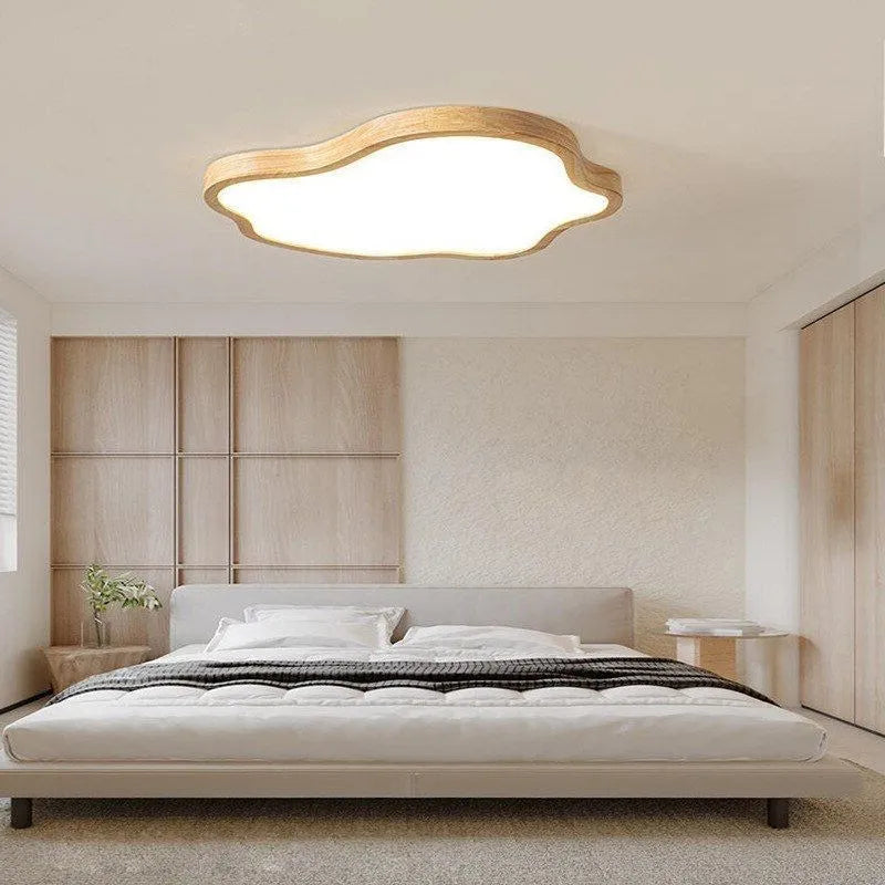 Nordic LED Wooden Ceiling Light - Modern Log Cloud Lamps - Ideal for Bedroom Decor, Living Room, Hall, and Hotel - Stylish Indoor Lighting Fixture