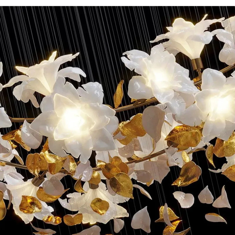 Dlight Decor Loft Crystal Ceiling Chandelier - Luxury Crystal Hanging Light for Staircases, Living Rooms, and Modern Villa Elegance