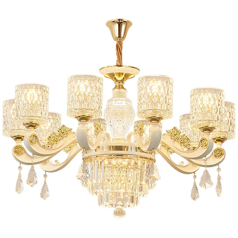 Elegant European Style Crystal Chandelier - A Light Luxury Atmosphere Fixture for Living Rooms, Bedrooms, Dining Areas, and Villas