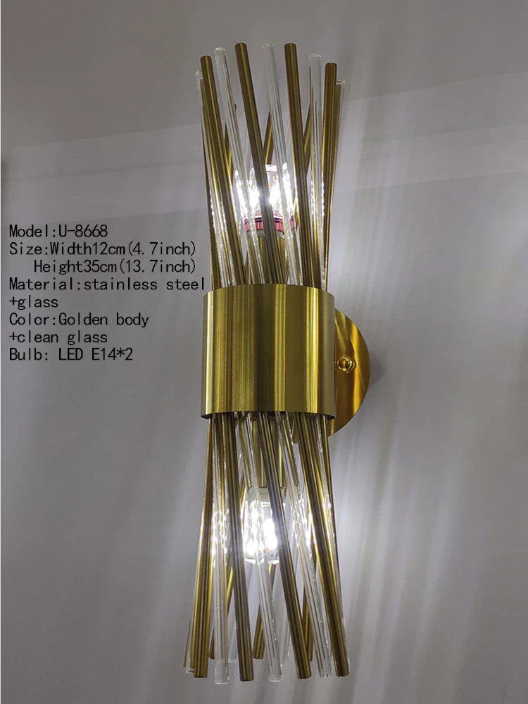 Hazel's Luxury Gold LED Wall Lamp - Elegant Lighting for Your Foyer and Dining Room