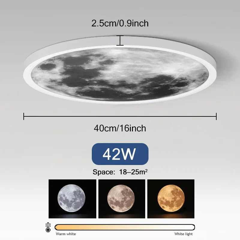 Sky Smart Lamps Led Ceiling Light Fixture - Moon Lights with APP Remote Control - Ideal for Living Room and Bedroom Decor - 18W and 42W Options