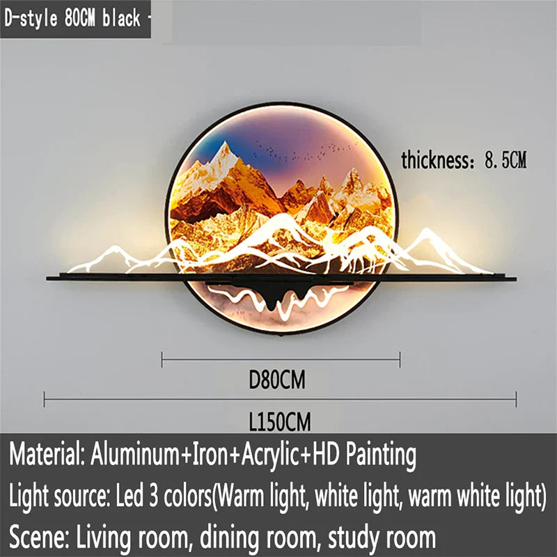 Dlight Decor Artistic Landscape Wall Glow Lamp