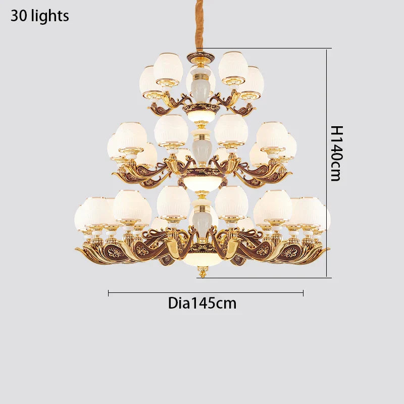European Style Large Chandelier - Elegance for Living Rooms, Hotels, Villas, and Grand Hallways