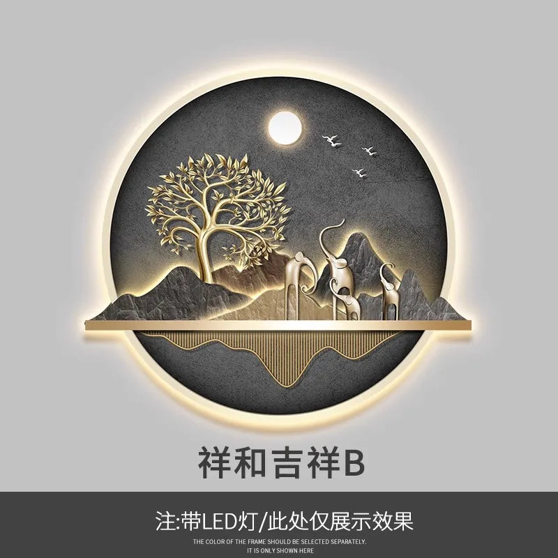 Dlight Decor Wealth Landscape Wall Lamp Mural