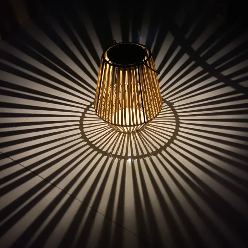 Imitation Rattan Solar Landscape Lamp - Waterproof Yard Lantern for Outdoor Decor