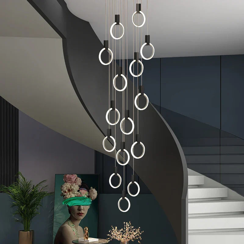 Elegant LED Branch Chandelier - Illuminate Your Duplex Living Room with Stunning Design